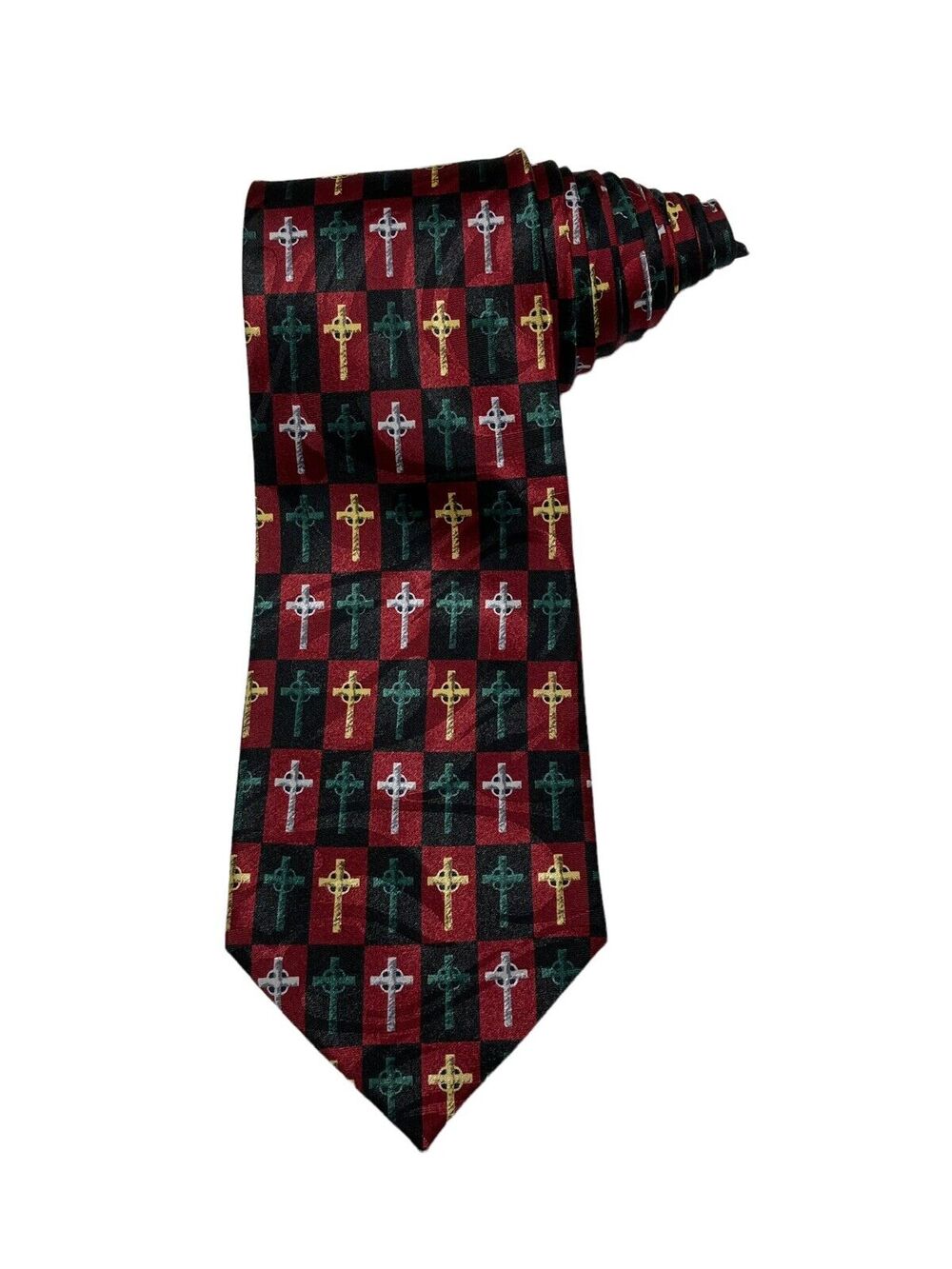 Steve Harris Crosses Religious Christian Novelty Necktie Polyester